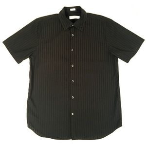 Calvin Klein Black Button Down Short Sleeve Shirt